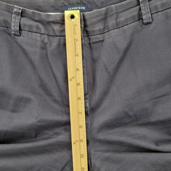 Lands' End Pants Womens 10 Blue Fit 2 Chino Wide Leg Casual Comfort - Picture 12 of 12